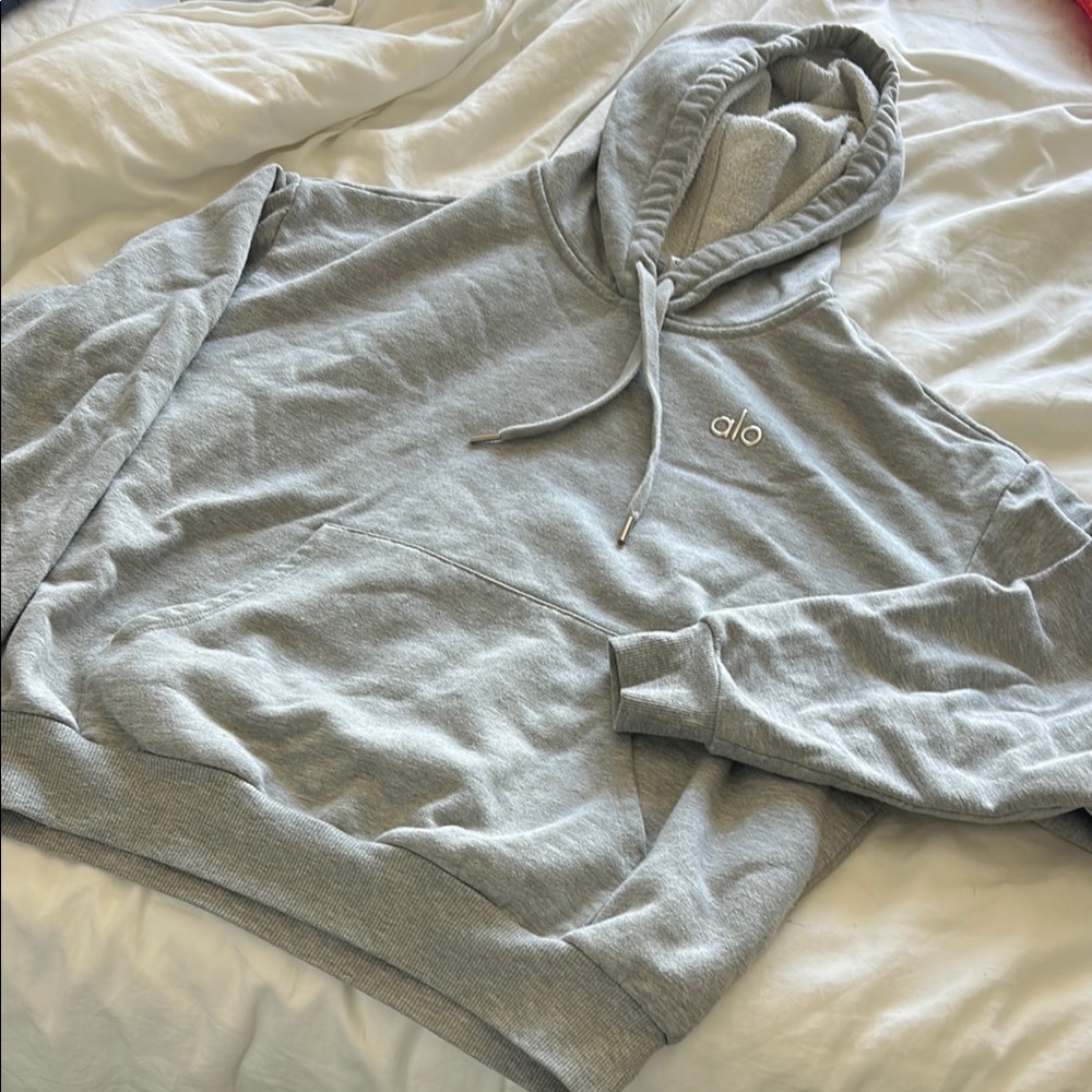 ALO Yoga Men Women’s Heather Gray Accolade Hoodie
